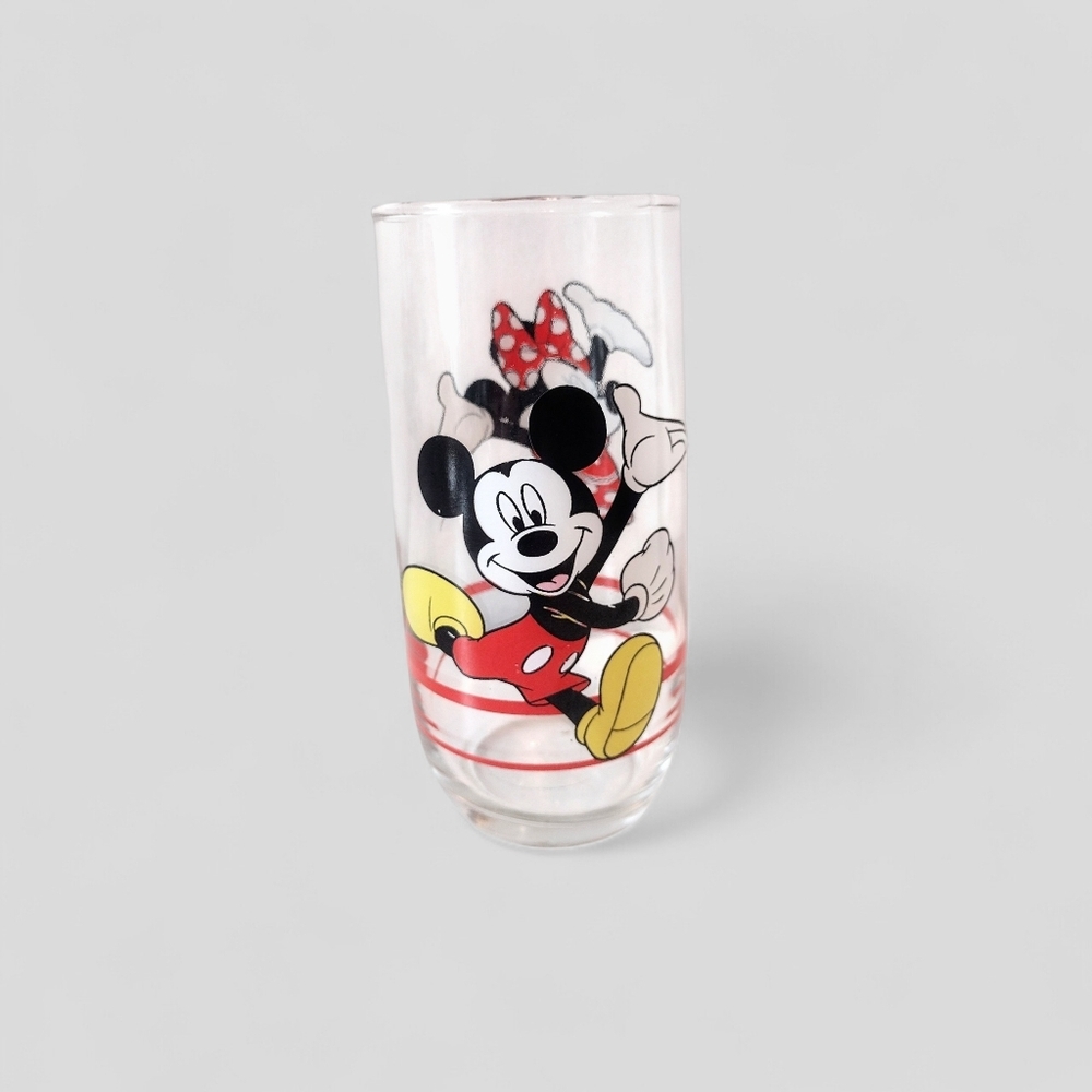 Disney Minnie And Mickey Mouse Vintage Drinking Glass - Picture 2 of 7